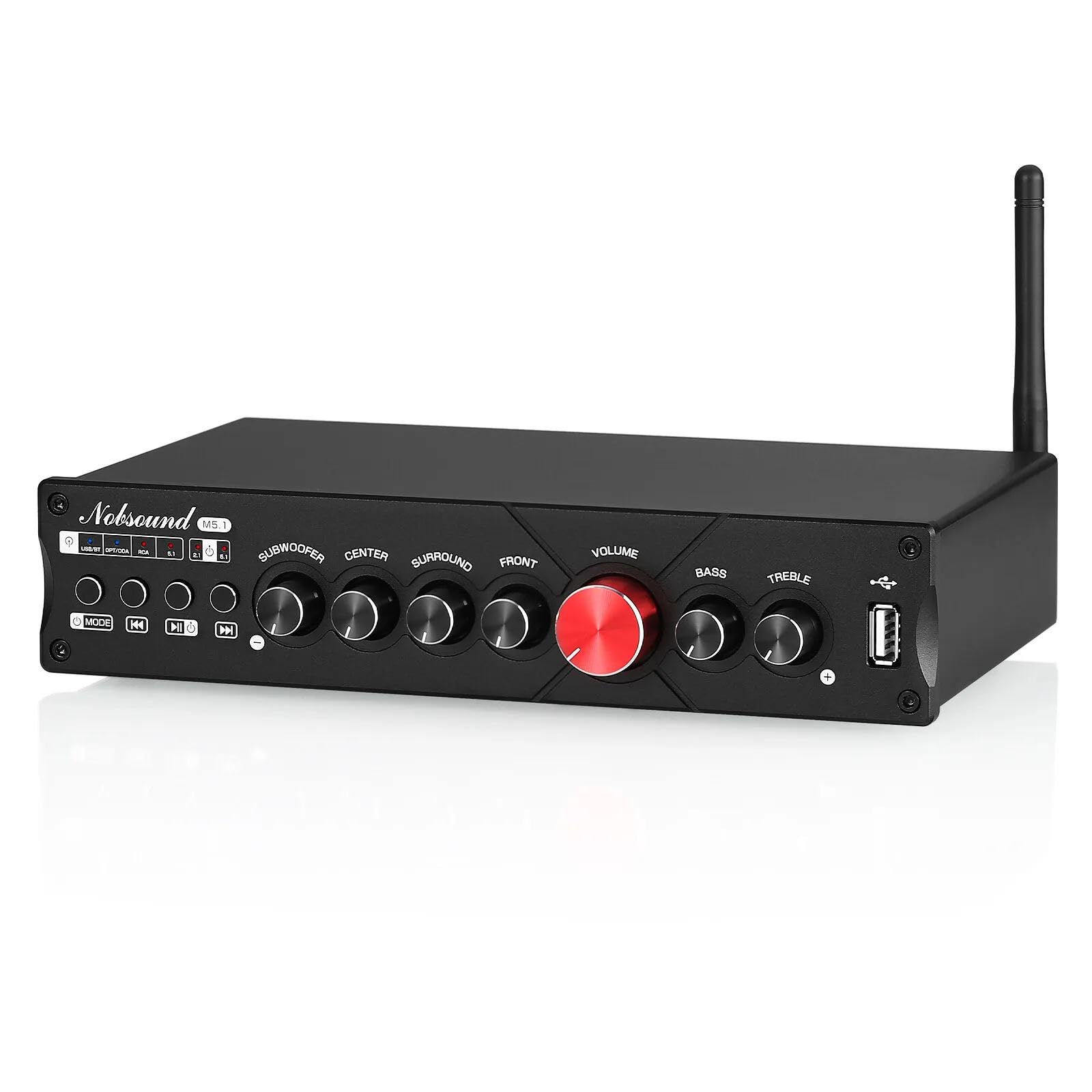 Nobsound M5.1CH Bluetooth　アンプ Nobsound HiFi 5.1 Channel Bluetooth Amplifier Stereo Home Theater